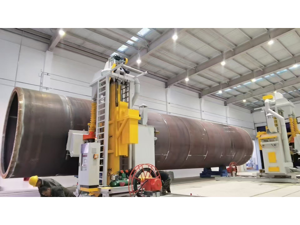 風電塔筒內外壁拋丸機